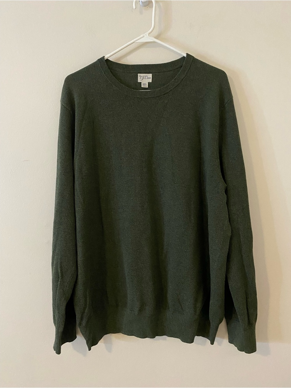 J. Crew Men's Crewneck Preppy Sweater in Forest Green Plus Size XXL